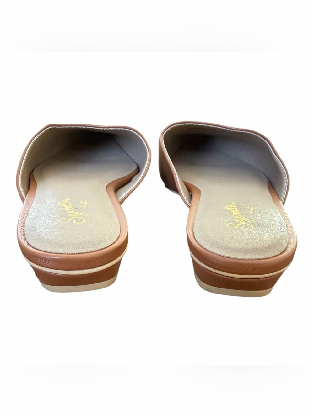 Seychelles Tan Pointed Toe Mule Slides - Picture 4 of 5